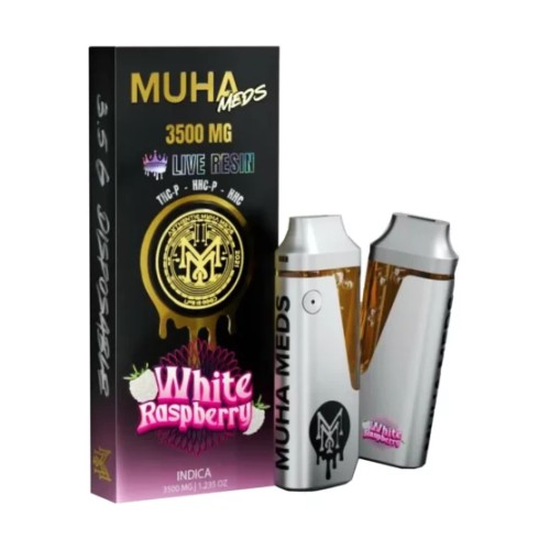 MUHA MEDS 3.5G LIVE RESIN THC-A DISPOSABLE - WHITE RASPBERRY (I)