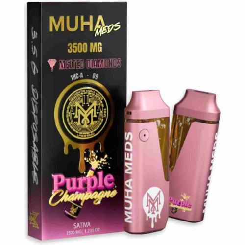 MUHA MEDS DISPO MELTED DIAMONDS 3.5G- PURPLE CHAMPAGNE (S)