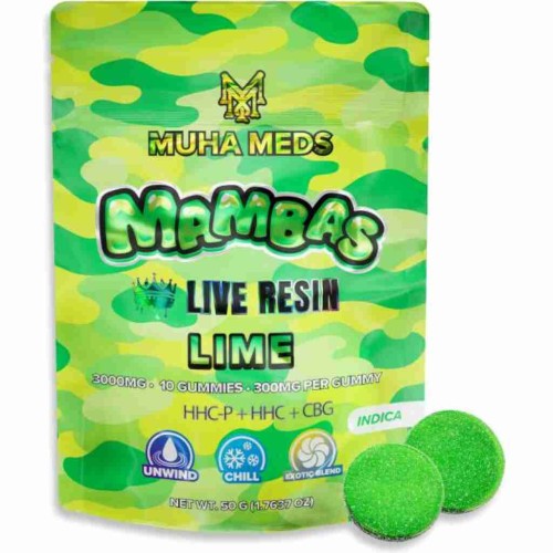 MUHA MEDS MAMBAS 3G LIVE RESIN GUMMIES - LIME (I)