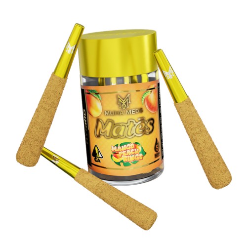 MUHA MEDS MATES PRE ROLLS THC-A - MANGO PEACH RINGS (H)
