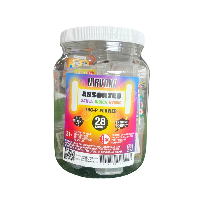 NIRVANA 1G PREMIUM THC-A FLOWER- ASSORTED STRAINS