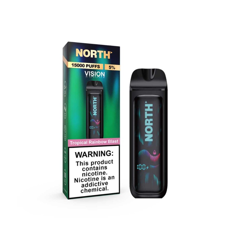 NORTH VISION 15000 PUFFS - TROPICAL RAINBOW BLAST