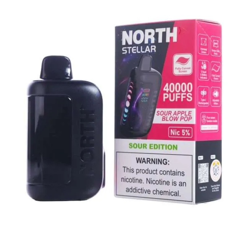 NORTH STELLAR SOUR EDITION 40000 PUFFS - SOUR APPLE BLOW POP