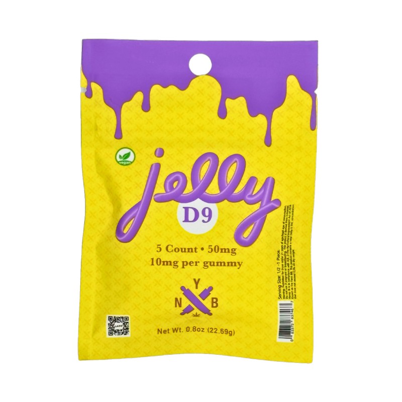 NYB JELLY D9 1500MG 5CT/50MG GUMMIES- MIXED FRUIT