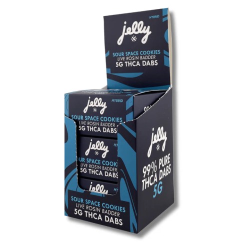 NYB JELLY PURE THCA DABS LIVE ROSIN BADDER 5G- SOUR SPACE COOKIES
