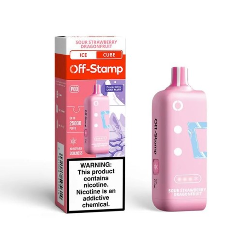 OFF STAMP PODS REFILL 25K ICE EDITION- SOUR STRAWBERRY DRAGONFRUIT