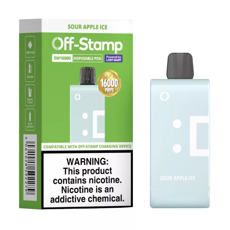 OFF STAMP SW16000 PODS - SOUR APPLE ICE