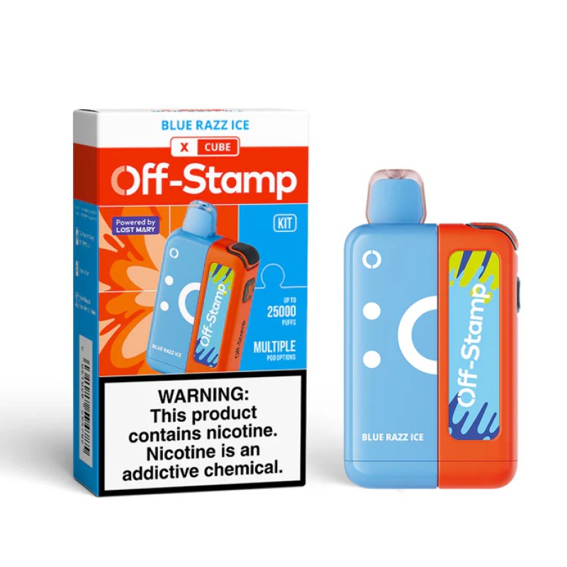 OFF STAMP X CUBE DISPO KIT- BLUE RAZZ ICE