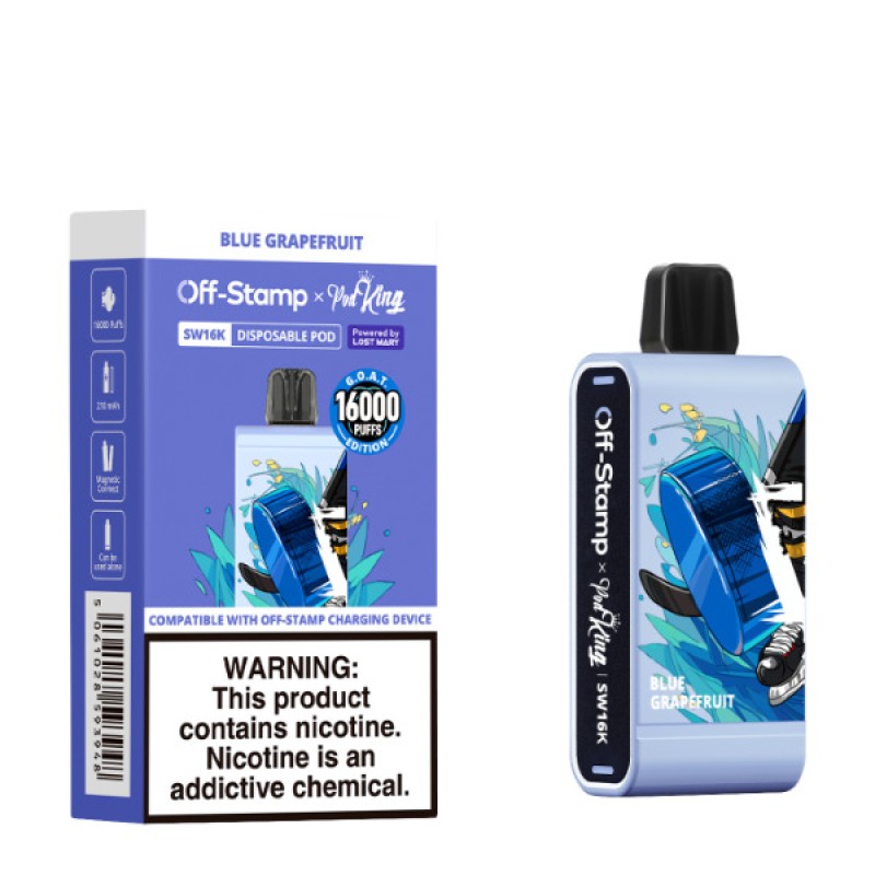 OFF STAMP X POD KING SW16000 PODS - BLUE GRAPEFRUIT
