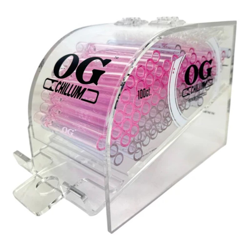 OG CHILLUM PINK GLASS ONE HITTER DISPLAY