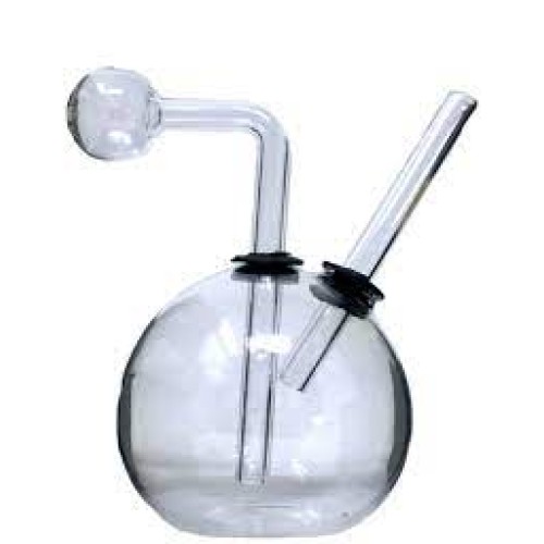 OIL BURNER 6" CLEAR BOTTLE SHAPE- OB053