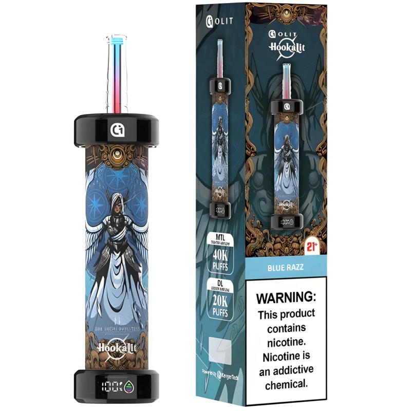 OLIT HOOKALIT 40000 PUFFS DSIPOSABLE - BLUE RAZZ