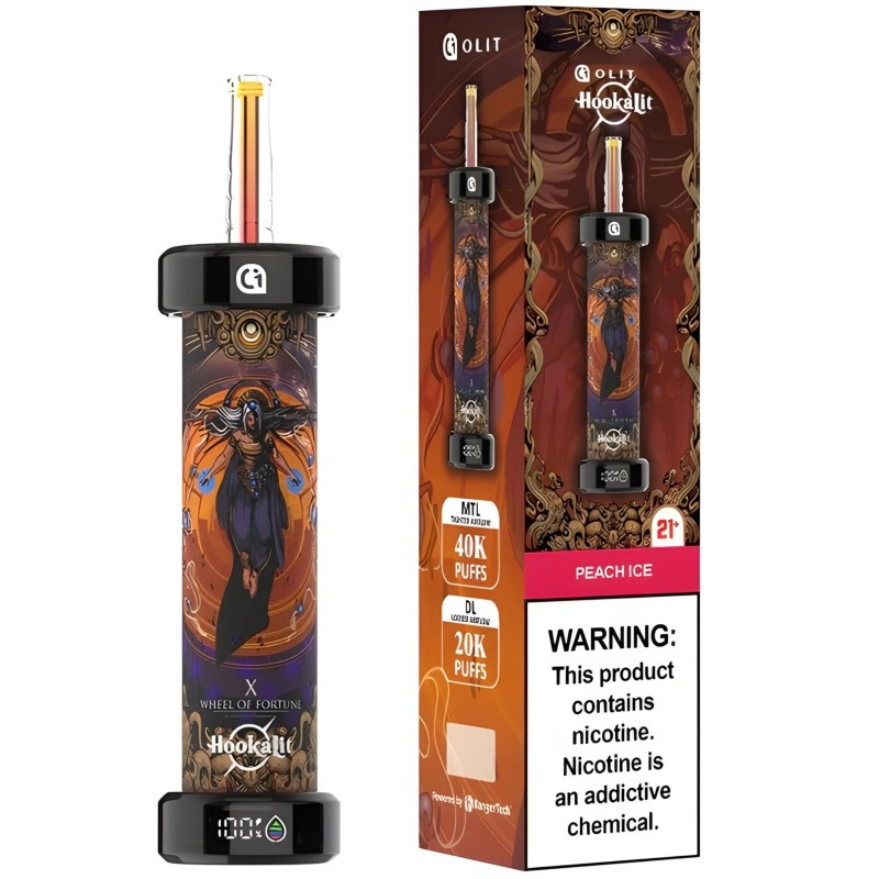 OLIT HOOKALIT 40000 PUFFS DSIPOSABLE - PEACH ICE