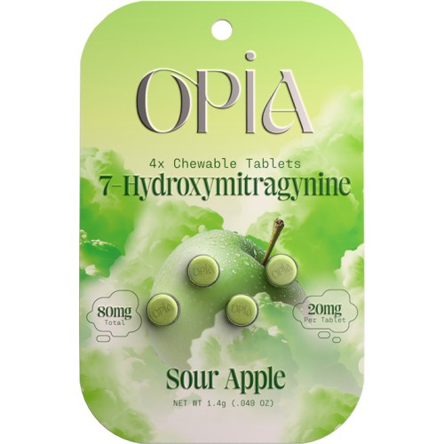 OPIA 4CT HYDROXY MITRAGNINE TABLETS- SOUR APPLE