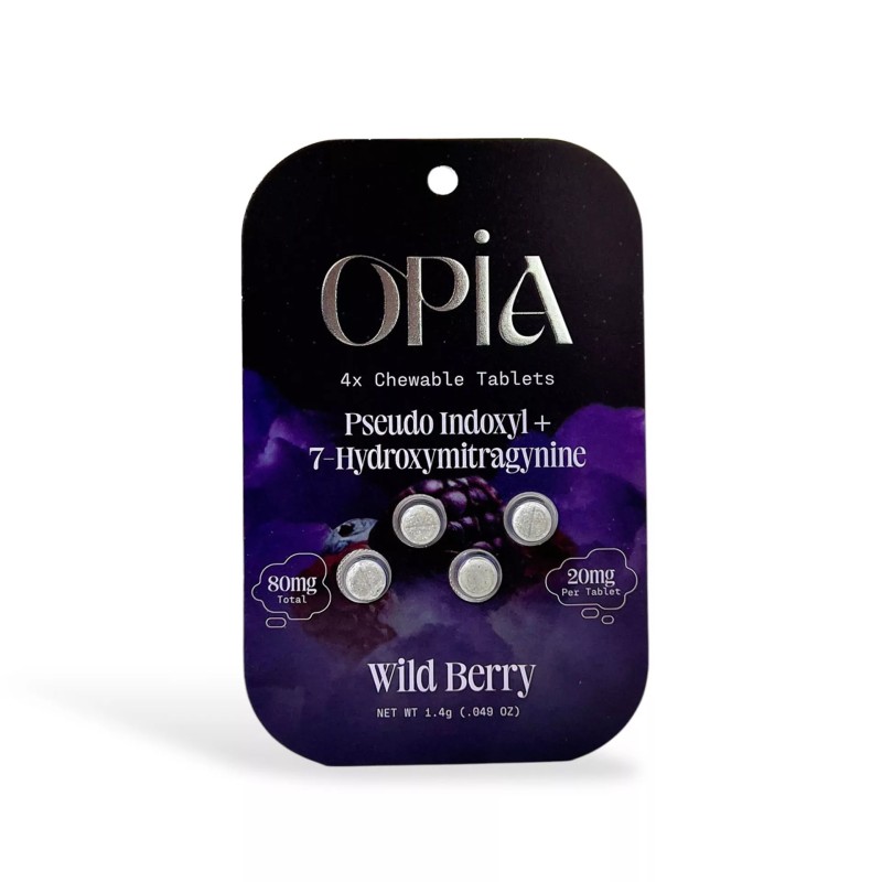 OPIA PSEUDO 4CT HYDROXY MITRAGNINE TABLETS- WILD BERRY