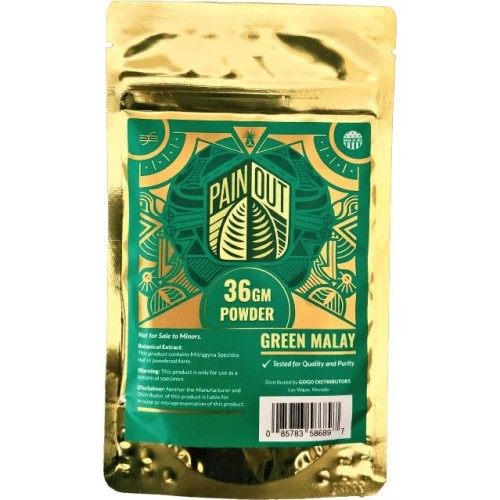 PAIN OUT 36G POWDER KRATOM- GREEN MALAY