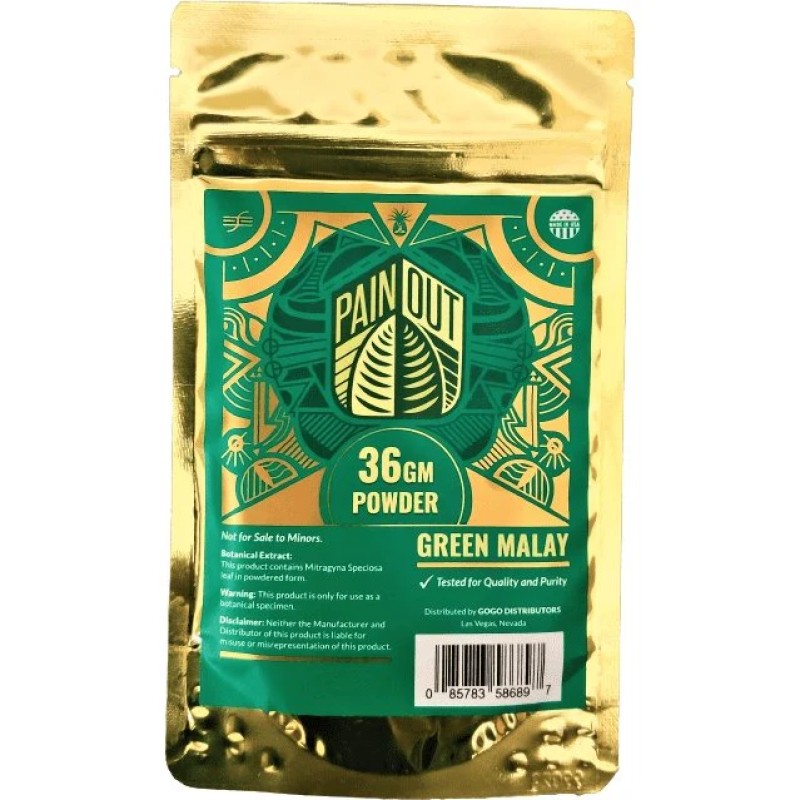 PAIN OUT 36G POWDER KRATOM- GREEN MALAY