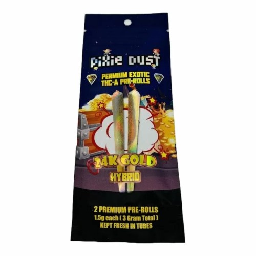 PIXIE DUST EXOTIC THCA 1.5G PRE ROLL- 24K GOLD (H)