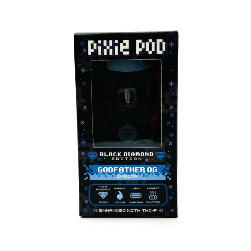 PIXIE POD 4G BLACK DIAMOND EDITION ENHANCED WITH THCP- GODFATHER OG (I)