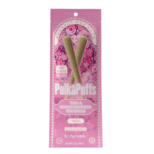 POLKA PUFFS THC-A DIAMOND PREROLLS 2X1.25G- PINK STAR (I)