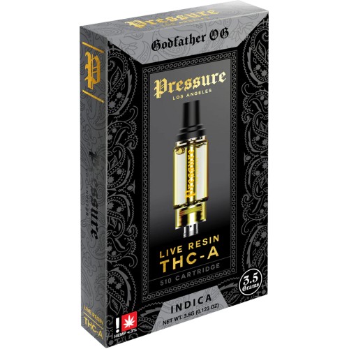 PRESSURE THCA LIVE RESIN 3.5G CARTS- GODFATHER OG (I)