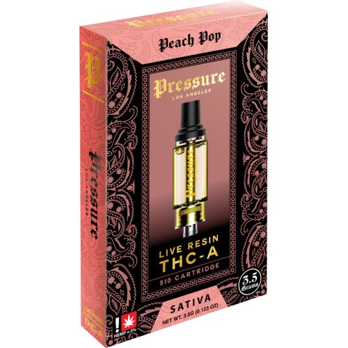 PRESSURE THCA LIVE RESIN 3.5G CARTS- PEACH POP (S)