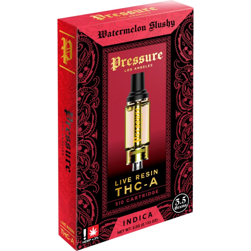 PRESSURE THCA LIVE RESIN 3.5G CARTS- WATERMELON SLUSHY (I)