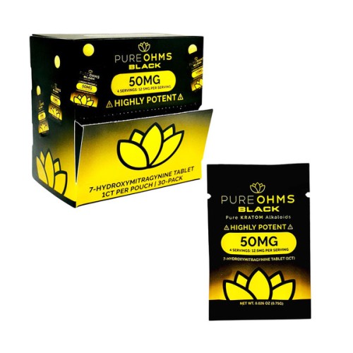 PURE OHMS BLACK 7 HYDROXY 50MG TABS