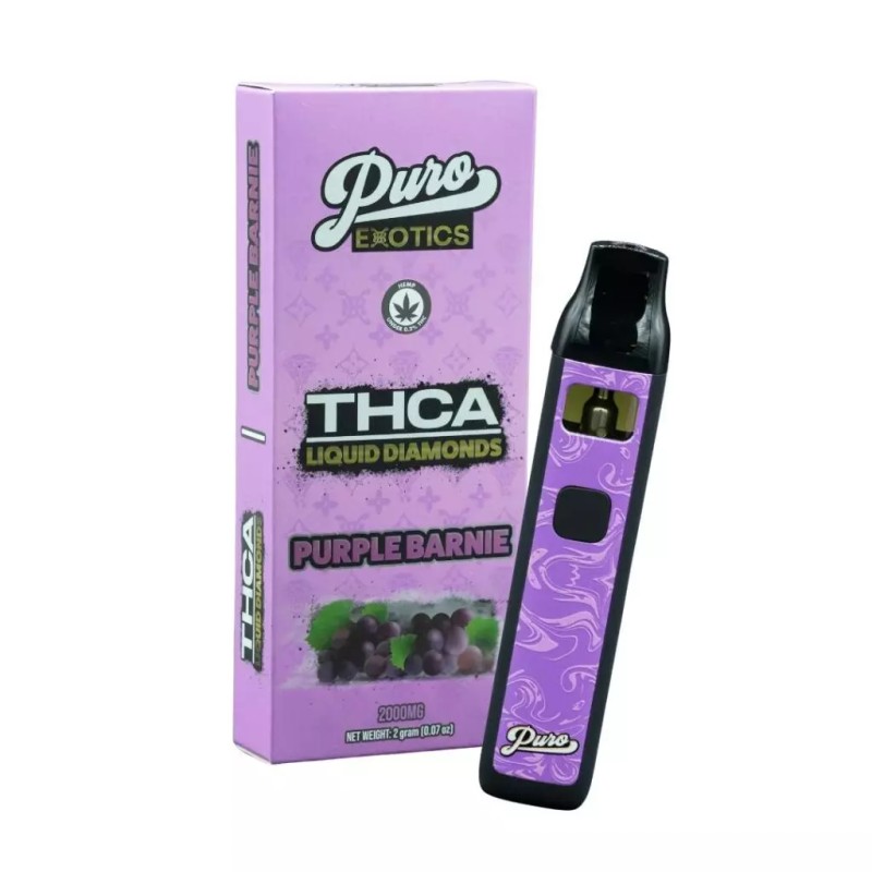 PURO LIQUID DIAMONDS THCA 2G DISPOSABLE- PURPLE BARNIE