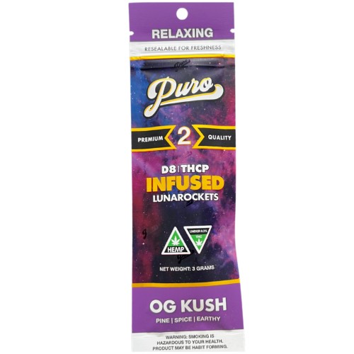 PURO LUNAROCKET 2CT 1.5G PREROLL OG KUSH