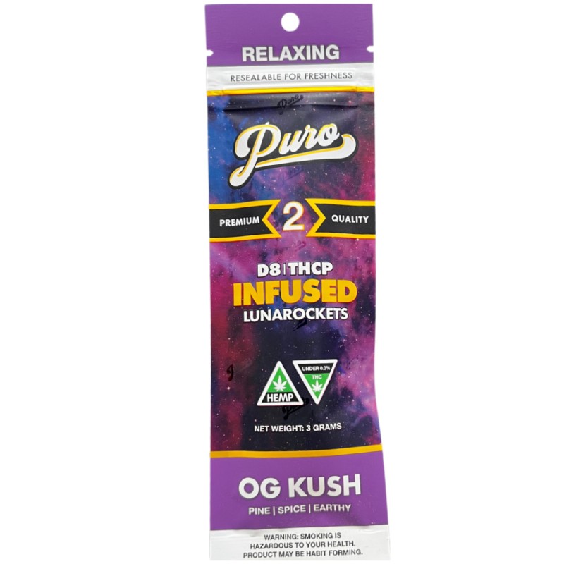 PURO LUNAROCKET 2CT 1.5G PREROLL OG KUSH