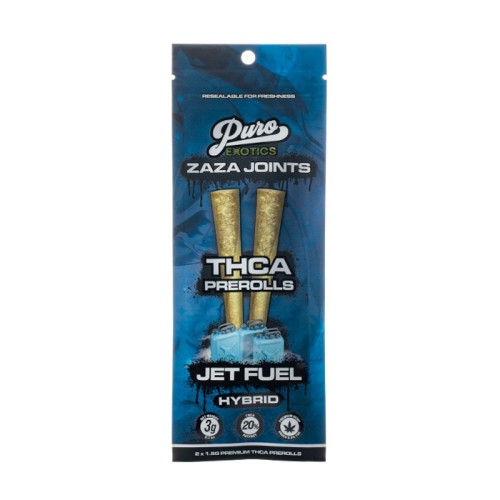 PURO ZAZA JOINTS THCA 1.5G(2) 10CT JET FUEL