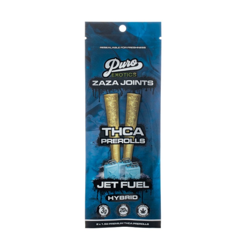PURO ZAZA JOINTS THCA 1.5G(2) 10CT JET FUEL