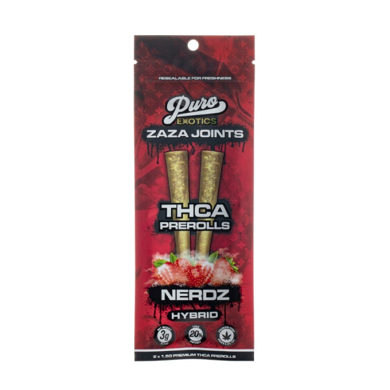 PURO ZAZA JOINTS THCA 1.5G(2) 10CT NERDZ