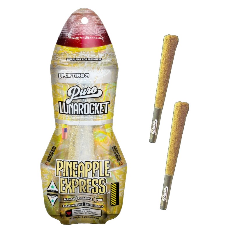 PURO LUNAROCKET 2CT 1.5G PREROLL PINEAPPLE EXPRESS
