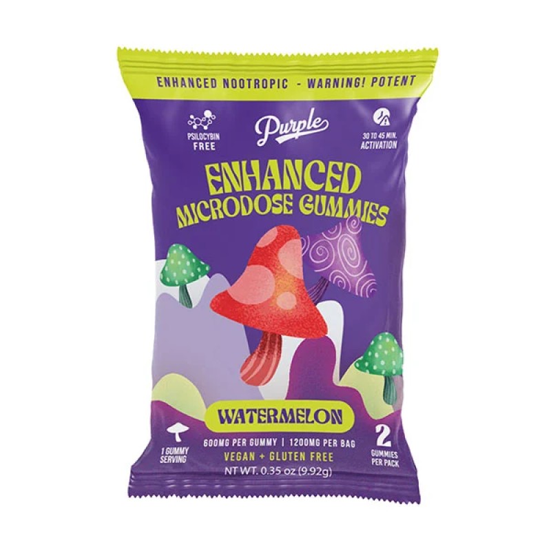 PURPLE ENHANCED MICRODOSE GUMMIES 20PC WATERMELON