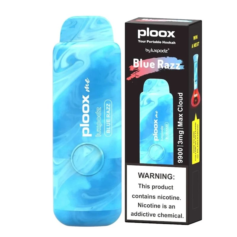 Ploox Me Portable Hookah Vape BLUE RAZZ
