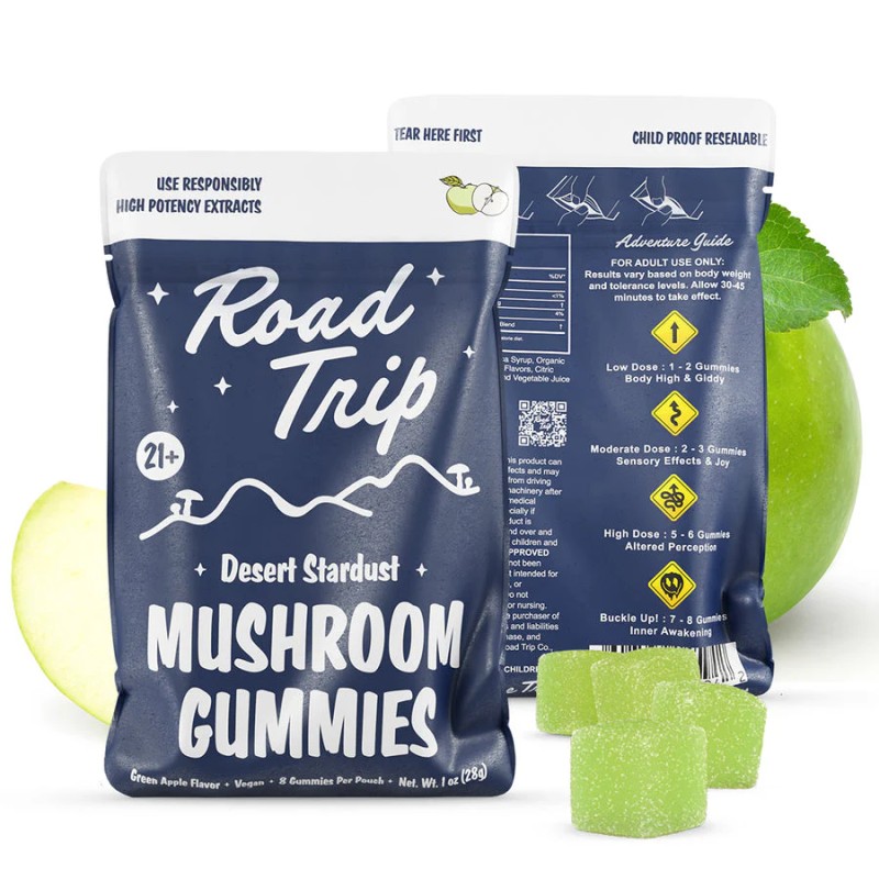 ROAD TRIP MICRODOSE BLEND MUSHROOM GUMMIES 20CT- APPLE