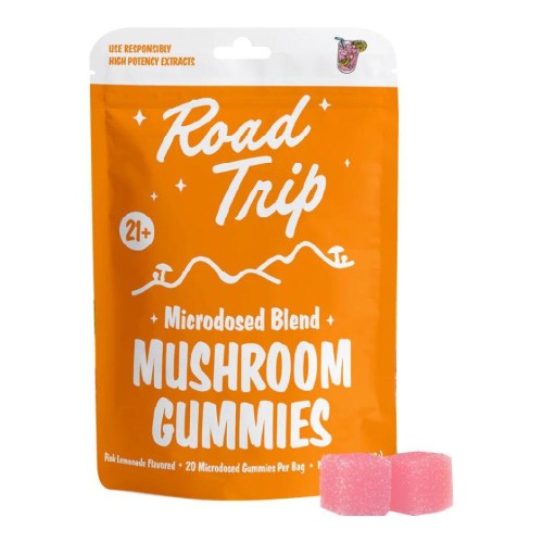ROAD TRIP MICRODOSE BLEND MUSHROOM GUMMIES 20CT- PINK LEMONADE