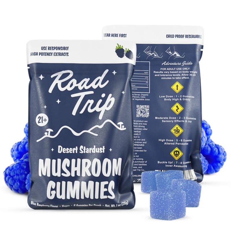 ROAD TRIP MUSHROOM GUMMIES - BLUE RASPBERRY