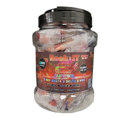 ROCK IT 480G PURE THC-P GUMMIES JAR - CHERRY