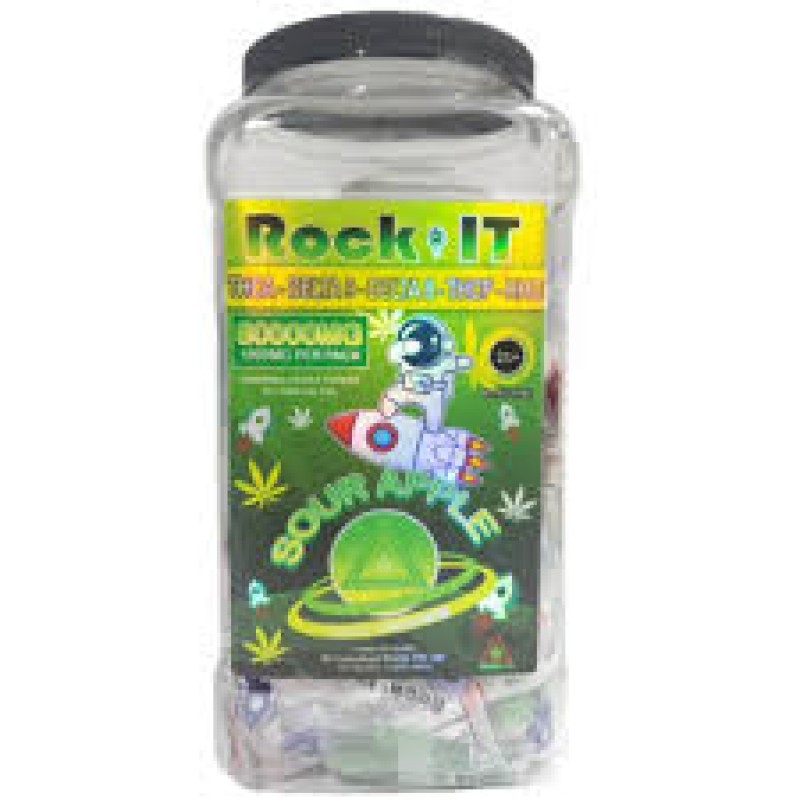 ROCK IT 480G PURE THC-P GUMMIES JAR - SOUR APPLE