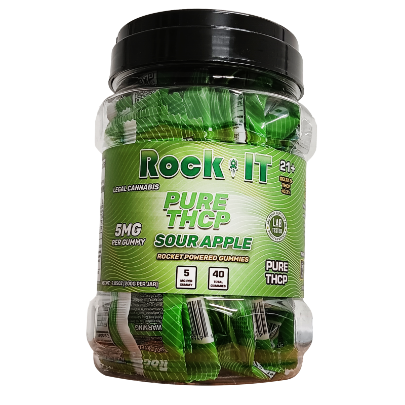 ROCK IT EXOTIC GUMMIES 100,00MG 2G 50PK- SOUR APPLE (I)