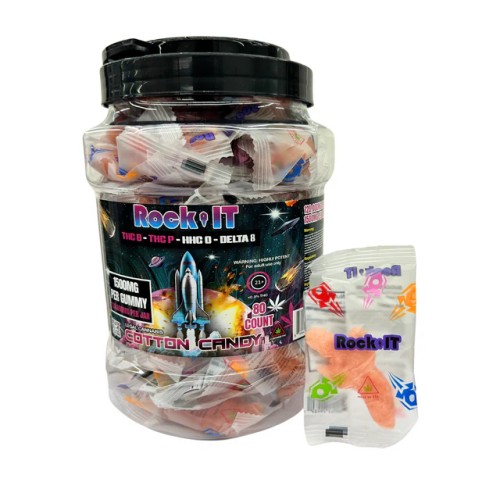 ROCK IT 480G PURE THC-P GUMMIES JAR - COTTON CANDY