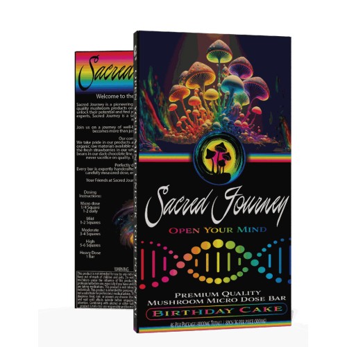 SACRED JOURNEY MUSHROOM CHOCOLATE BAR- BIRTHDAY CAKE