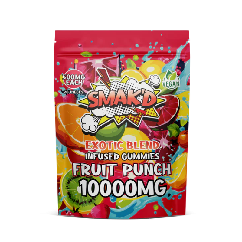 SMAK'D THC GUMMIES 10CT/5PK 2000MG - ASSORTED