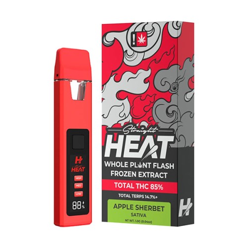 STRAIGHT HEAT 1G WHOLE PLANT THC-A DISPOSABLE - APPLE SHERBERT (S)