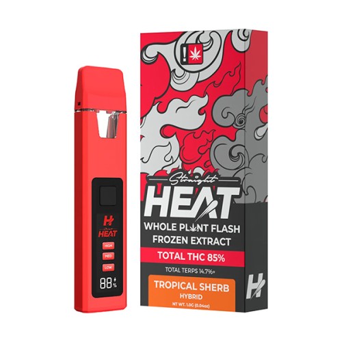 STRAIGHT HEAT 1G WHOLE PLANT THC-A DISPOSABLE - TROPICAL SHERB (H)