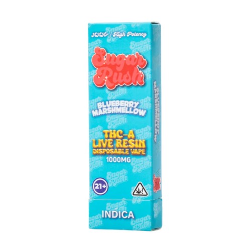 SUGAR RUSH 1000MG DISPOSABLE 5PK- BLUEBERRY MARSHMELLOW (I)