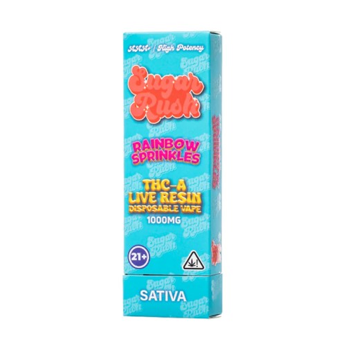 SUGAR RUSH 1000MG DISPOSABLE 5PK- RAINBOW SPRINKLES (S)